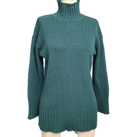 Free People FP Beach Rib Knit Trez Set Mock Neck Sweater Pull-on Shorts Green S - Picture 4 of 14
